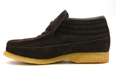 British Walkers Liberty Men's Black and Tan Suede High Top Shoes view 12