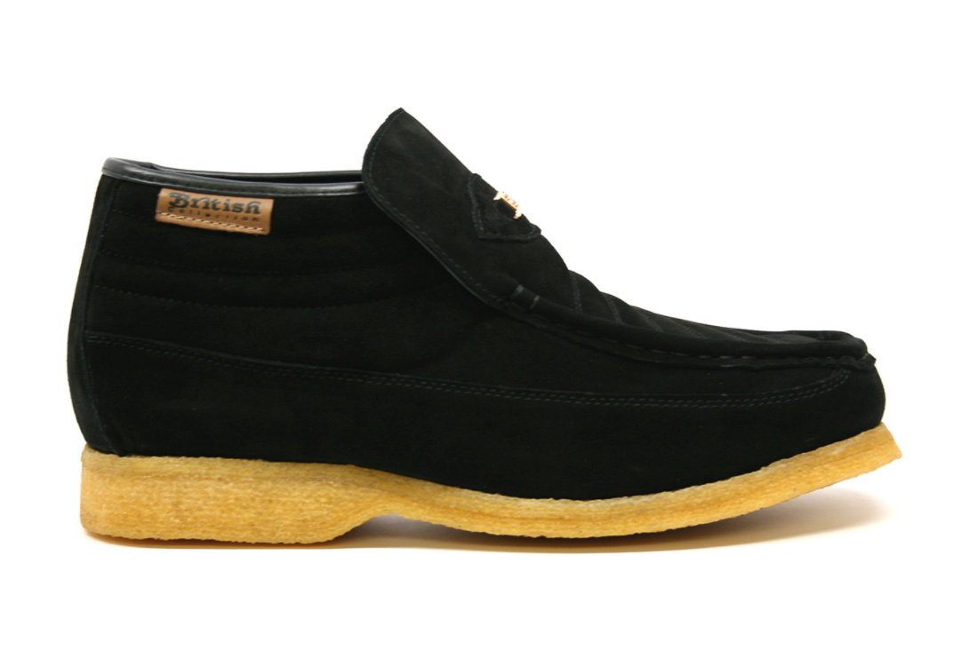 British Walkers Liberty Men's Black and Tan Suede High Top Shoes view 18