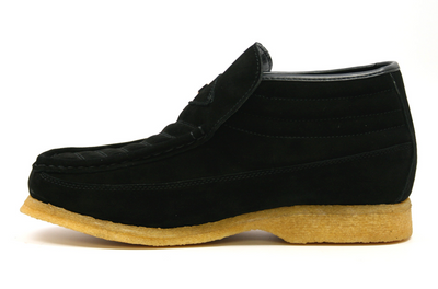 British Walkers Liberty Men's Black and Tan Suede High Top Shoes view 19
