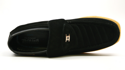 British Walkers Liberty Men's Black and Tan Suede High Top Shoes view 20