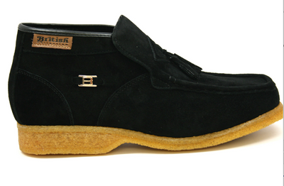 British Walkers Palace Men's Black Leather and Suede Slip On Shoes view 9