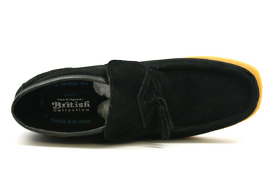 British Walkers Palace Men's Black Leather and Suede Slip On Shoes view 10