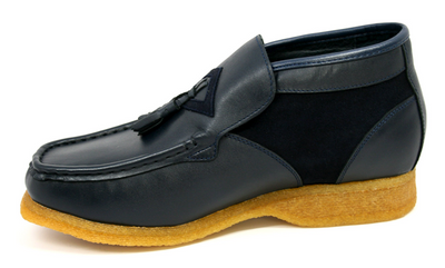 British Walkers Palace Men's Black Leather and Suede Slip On Shoes view 28