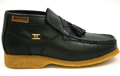 British Walkers Palace Men's Black Leather and Suede Slip On Shoes view 16