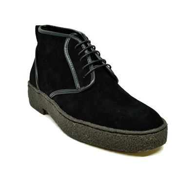 British Walkers Playboy Kaydence Men's Black Lamb Suede Chukka Boots view 2