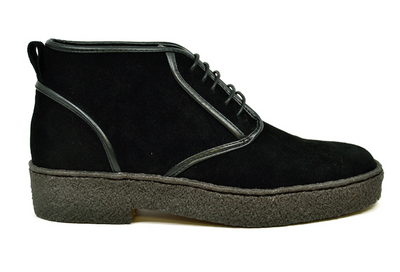 British Walkers Playboy Kaydence Men's Black Lamb Suede Chukka Boots view 4