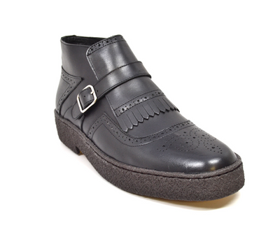 British Walkers Playboy Manhattan Men's Black Leather Wingtip Shoes view 2