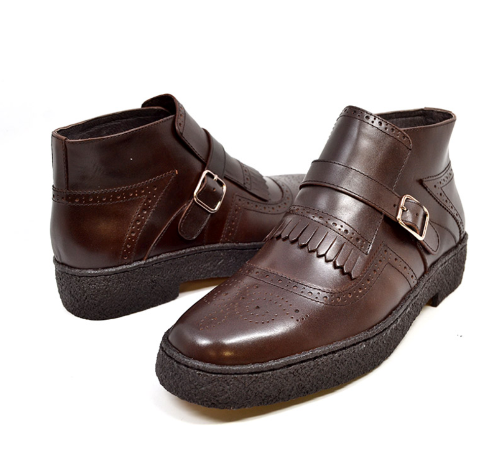 British Walkers Playboy Manhattan Men's Black Leather Wingtip Shoes view 8
