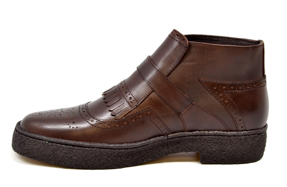 British Walkers Playboy Manhattan Men's Black Leather Wingtip Shoes view 11