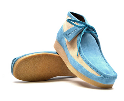 British Walkers New Castle Men's Powder Blue Suede Casual Shoes view 20