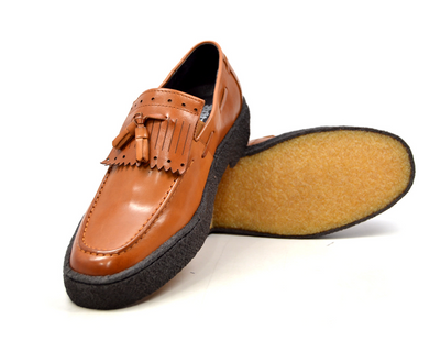 British Walkers Playboy Cruise Men's Black Leather Tassel Slip On Shoes view 16