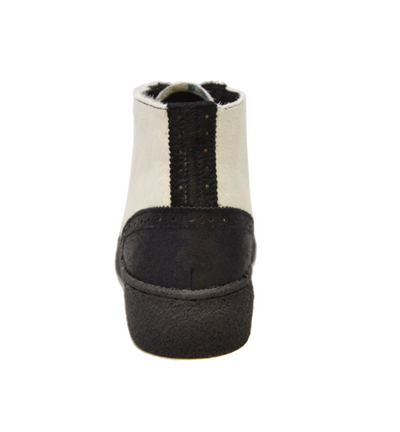 British Walkers Men's Black and White Pony and Baby Lama Skin Shoes view 6