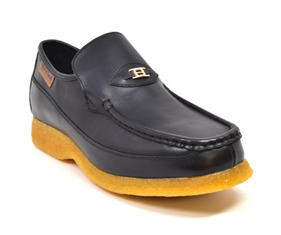 British Walkers Power 1 Men's Hand Crafted Black Leather Slip On Shoes view 3