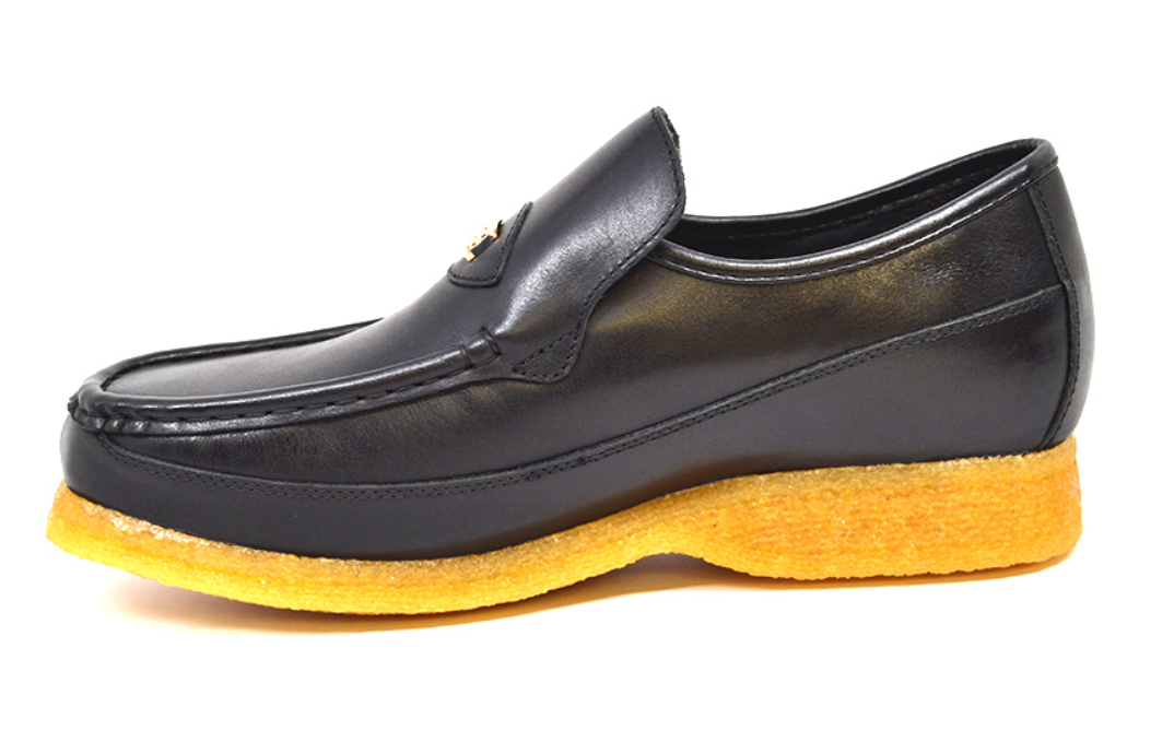 British Walkers Power 1 Men's Hand Crafted Black Leather Slip On Shoes view 4