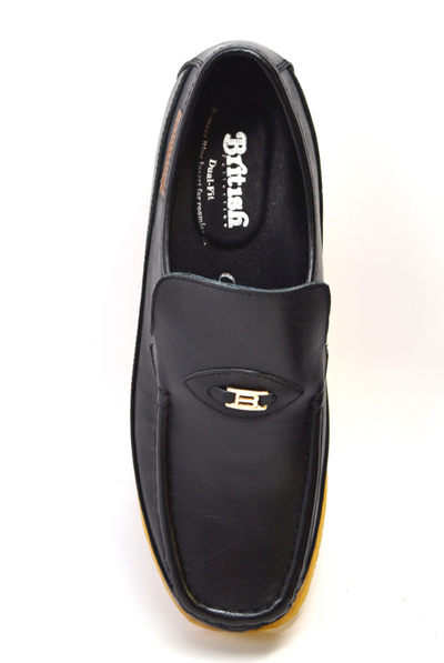 British Walkers Power 1 Men's Hand Crafted Black Leather Slip On Shoes view 5
