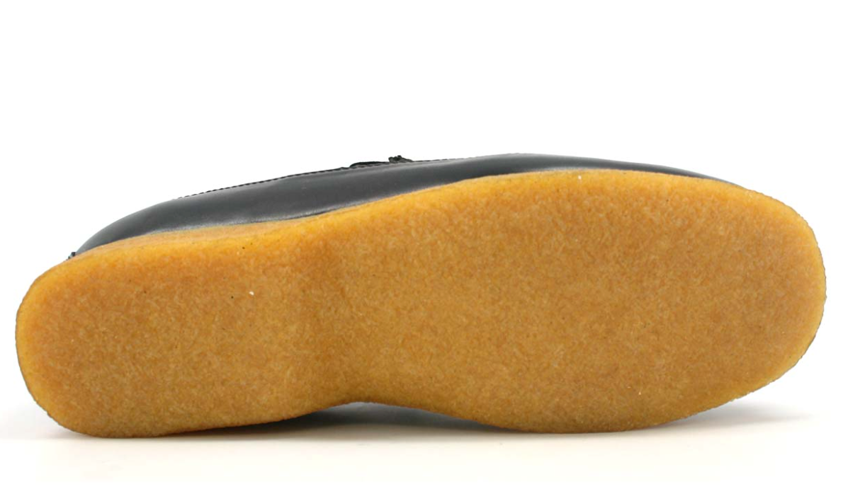 British Walkers Power Men's Old School Black Leather Retro Slip On Shoes