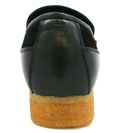 British Walkers Power Men's Old School Black Leather Retro Slip On Shoes view 6