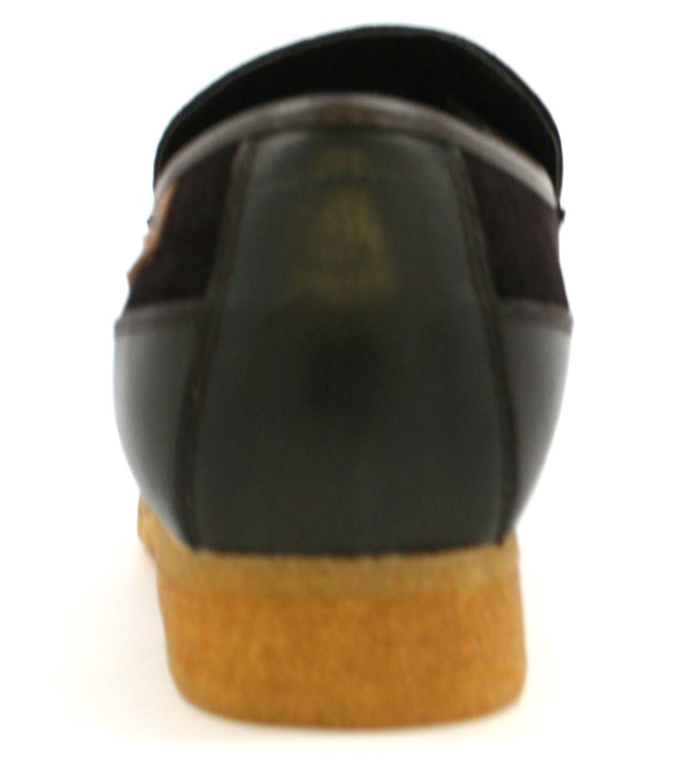 British Walkers Power Men's Old School Black Leather Retro Slip On Shoes