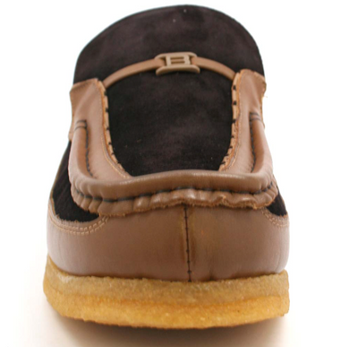 British Walkers Power Men's Old School Black Leather Retro Slip On Shoes