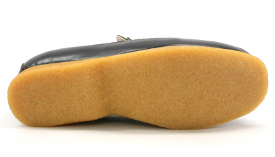 British Walkers Power Men's Old School Black Leather Retro Slip On Shoes