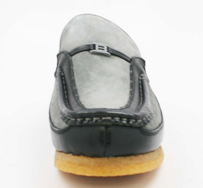 British Walkers Power Men's Old School Black Leather Retro Slip On Shoes