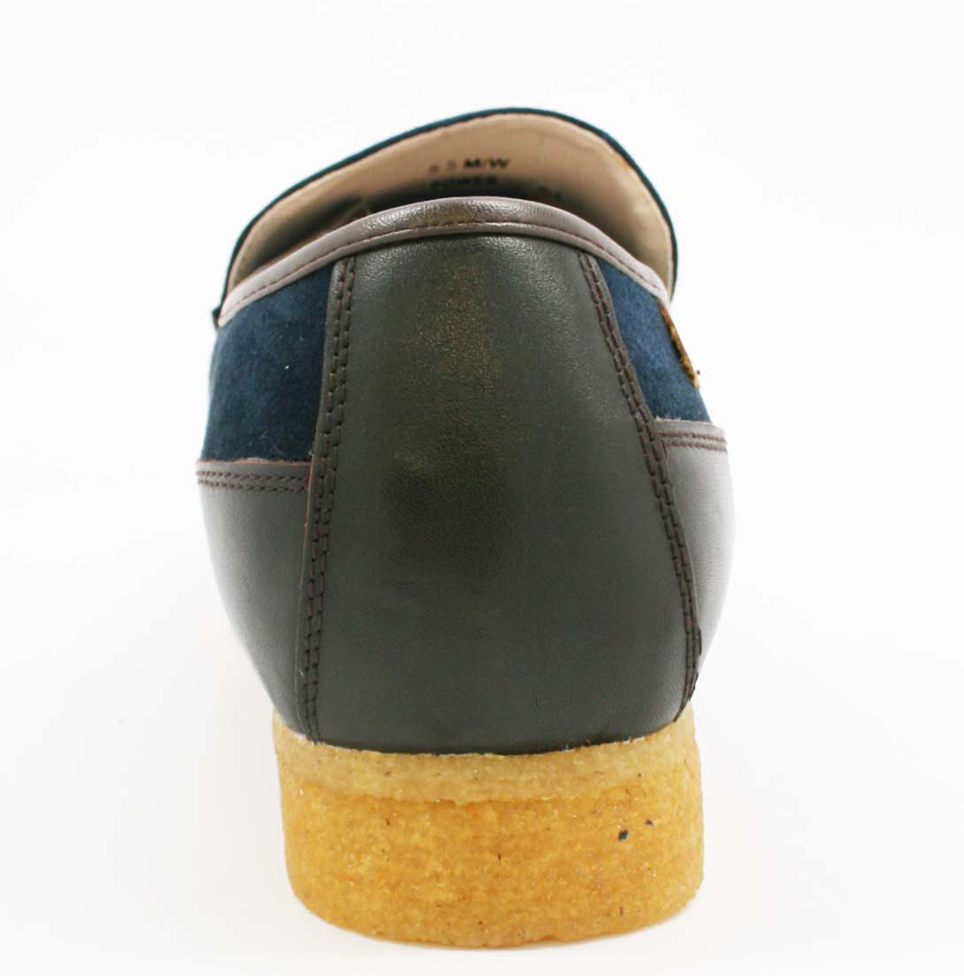 British Walkers Power Men's Old School Black Leather Retro Slip On Shoes view 34