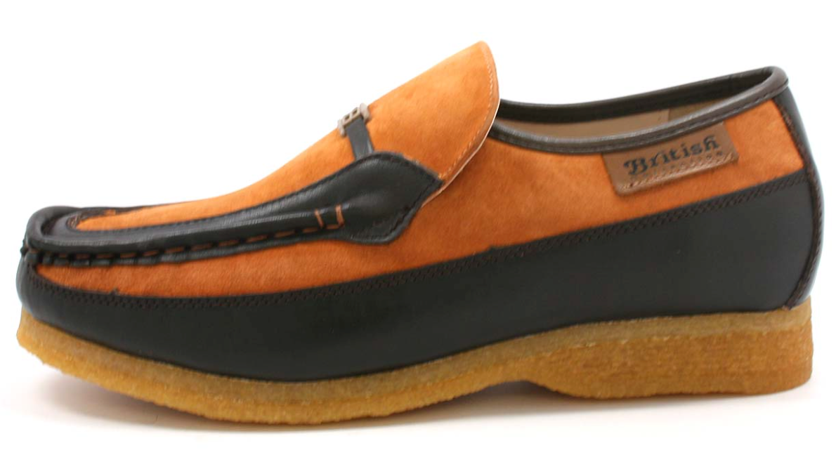 British Walkers Power Men's Old School Black Leather Retro Slip On Shoes view 35