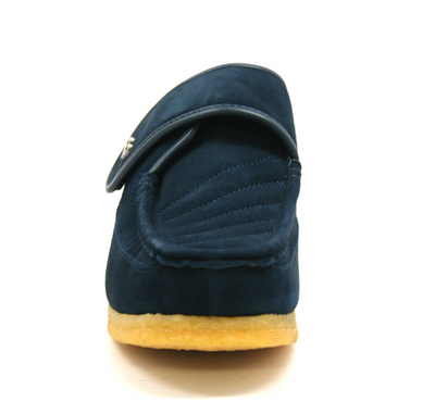 British Walkers Royal Men's Retro Navy Leather and Suede Strap Shoes Extra Width view 5
