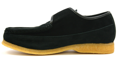British Walkers Royal Men's Retro Navy Leather and Suede Strap Shoes Extra Width view 10