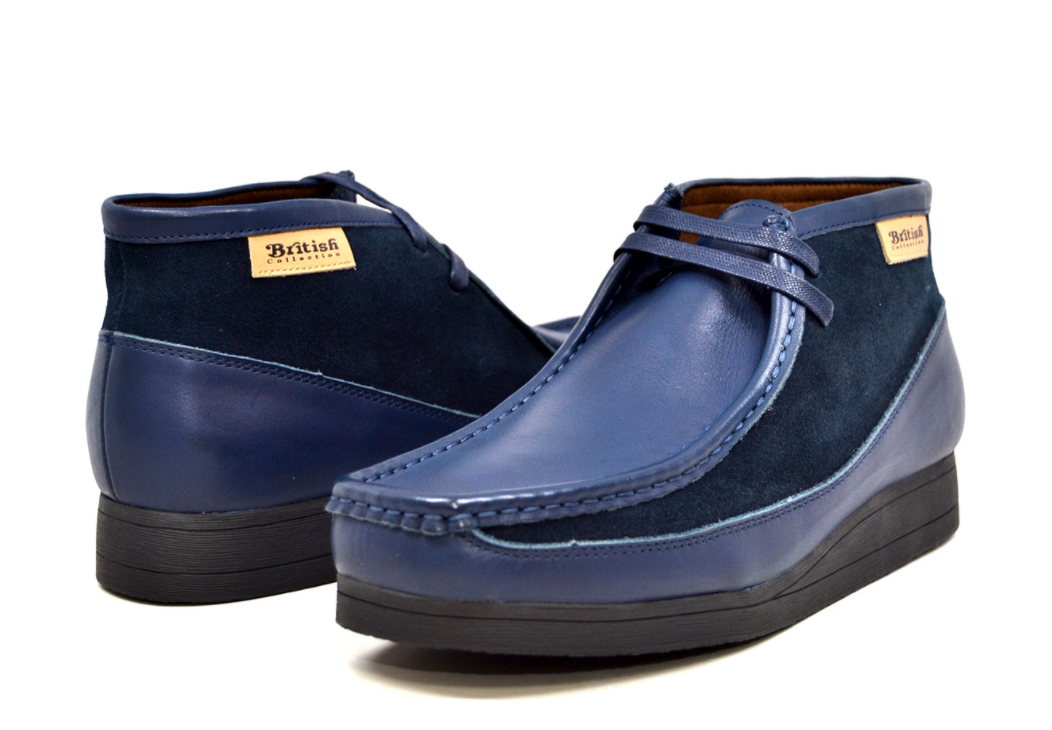 British Walkers New Castle Men's Black Leather and Suede Casual Shoes view 59