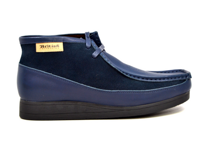 British Walkers New Castle Men's Black Leather and Suede Casual Shoes view 26