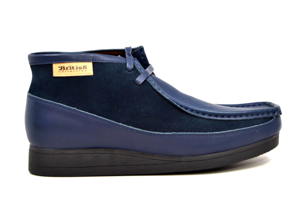 British Walkers New Castle Men's Black Leather and Suede Casual Shoes view 26