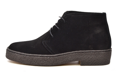 British Walkers Playboy Original Men's High Top Black Suede Shoes with Gummy Soles view 4