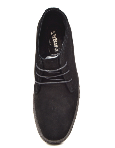 British Walkers Playboy Original Men's High Top Black Suede Shoes with Gummy Soles view 6