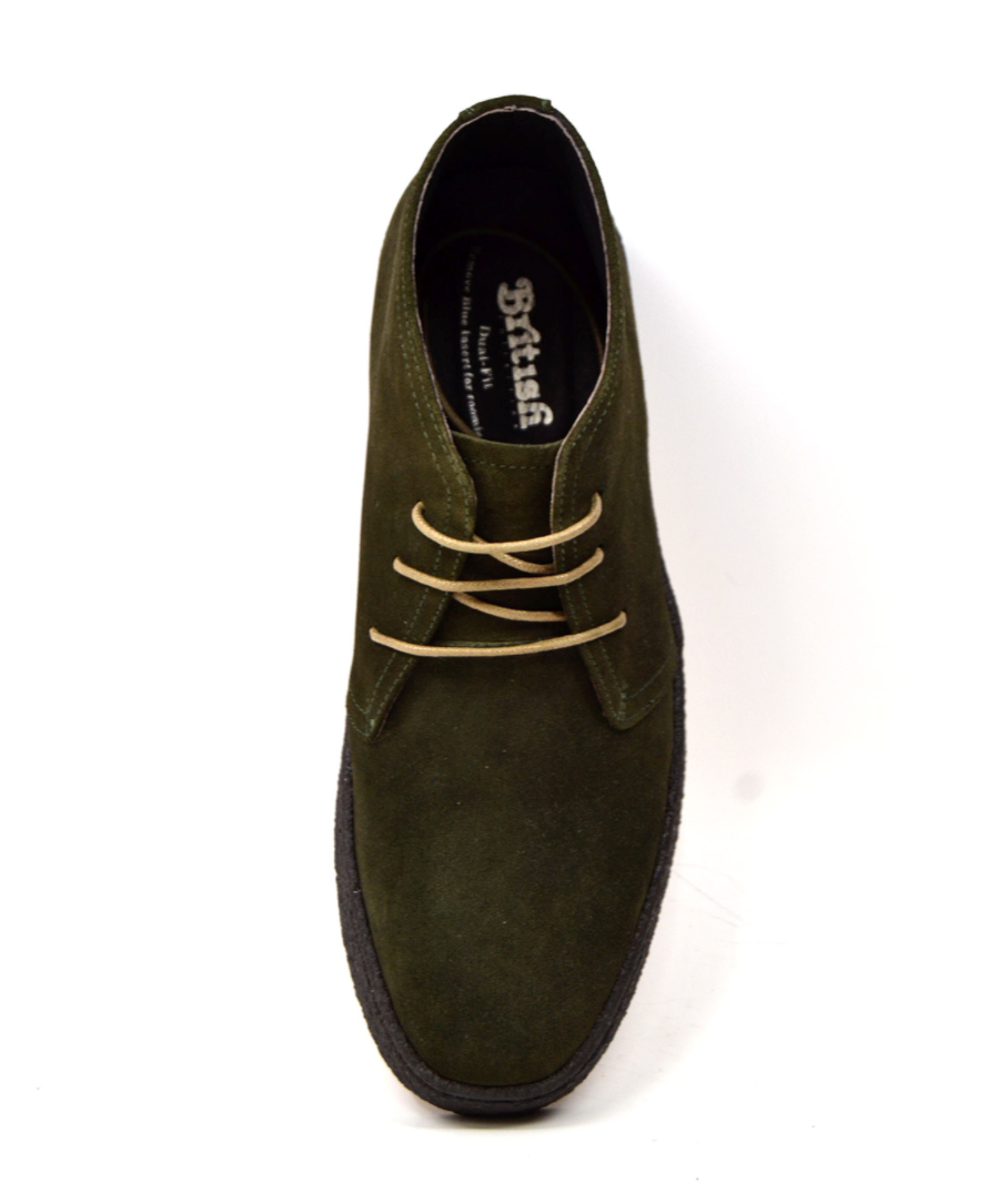 British Walkers Playboy Original Men's High Top Black Suede Shoes with Gummy Soles view 27