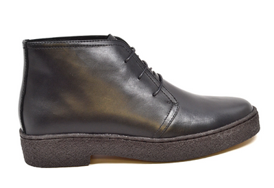 British Walkers Playboy Original Men's High Top Black Leather Shoes with Gummy Soles view 3
