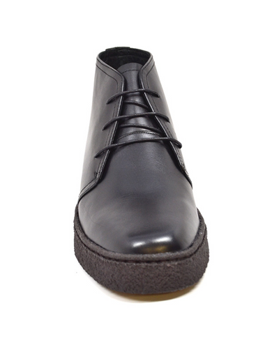 British Walkers Playboy Original Men's High Top Black Leather Shoes with Gummy Soles view 5