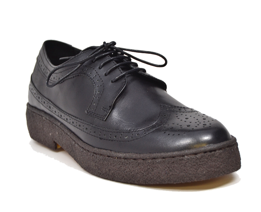 British Walkers Playboy Wingtip Men's Original Low Cut Black Leather Shoes view 2