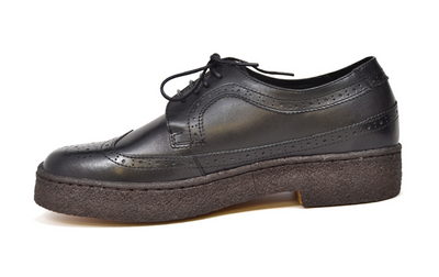 British Walkers Playboy Wingtip Men's Original Low Cut Black Leather Shoes view 4