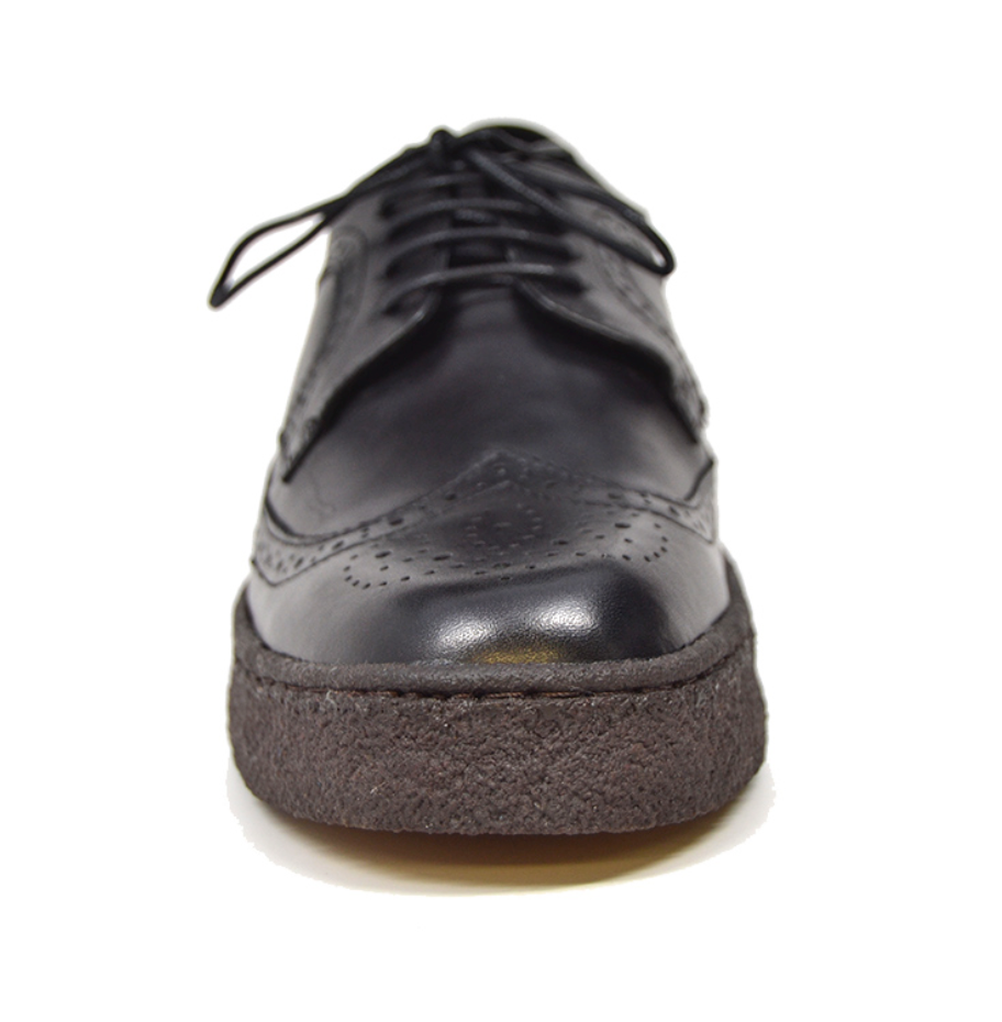 British Walkers Playboy Wingtip Men's Original Low Cut Black Leather Shoes view 5