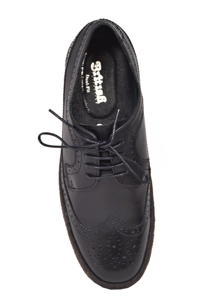 British Walkers Playboy Wingtip Men's Original Low Cut Black Leather Shoes view 6