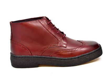 British Walkers Playboy Wingtip Men's Original Wine Leather Shoes view 3