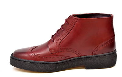 British Walkers Playboy Wingtip Men's Original Wine Leather Shoes view 4