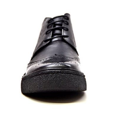 British Walkers Classic Playboy Men's Black Leather Wingtip Shoes view 7