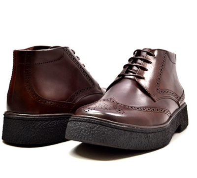 British Walkers Classic Playboy Men's Black Leather Wingtip Shoes view 9