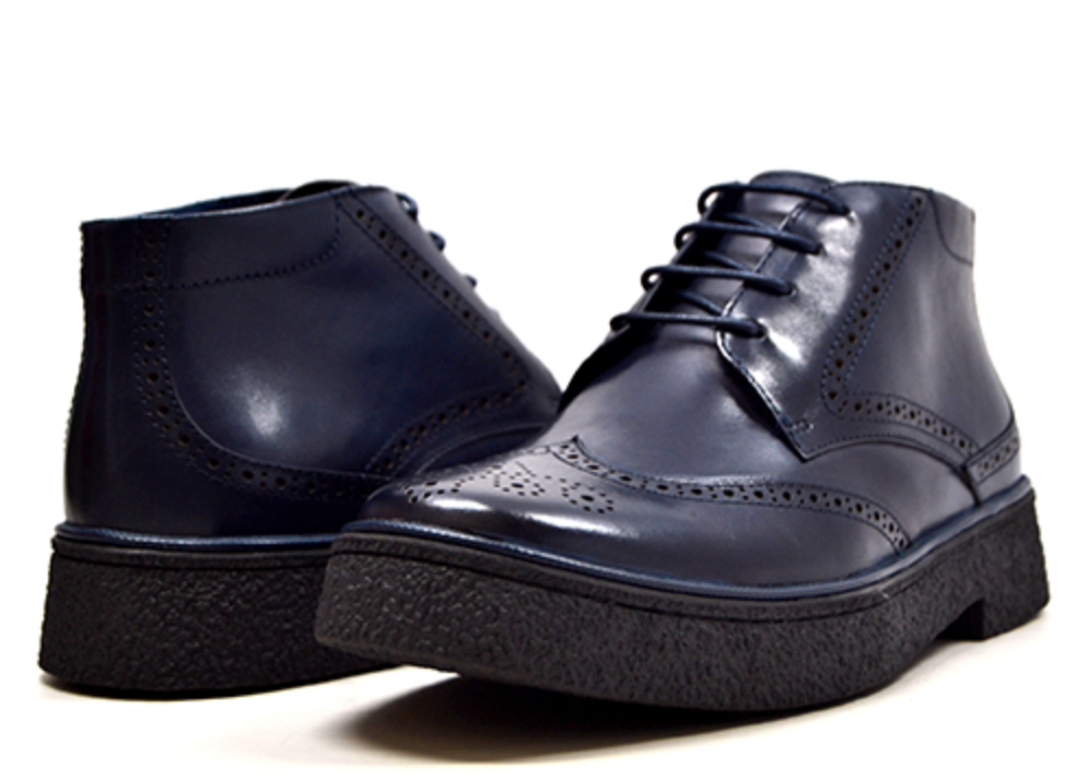 British Walkers Classic Playboy Men's Black Leather Wingtip Shoes view 16