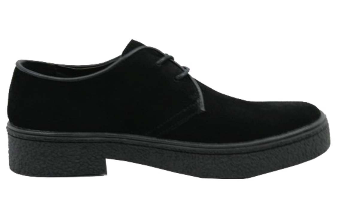 British Walkers Playboy Men's Classic Low Cut Black Leather and Suede Shoes view 4
