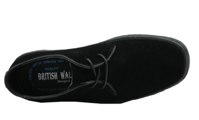 British Walkers Playboy Men's Classic Low Cut Black Leather and Suede Shoes view 6