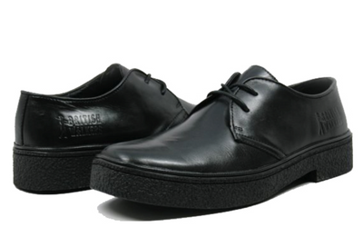 British Walkers Playboy Men's Classic Low Cut Black Leather and Suede Shoes view 10