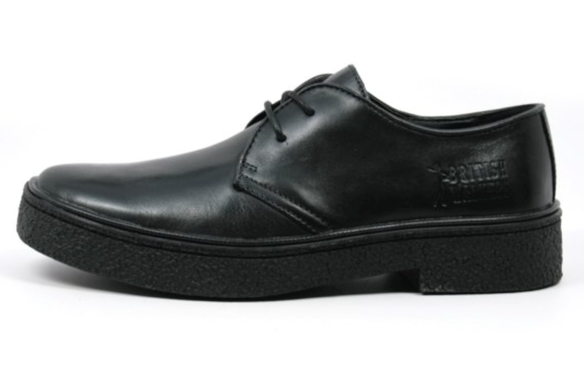 British Walkers Playboy Men's Classic Low Cut Black Leather and Suede Shoes view 11